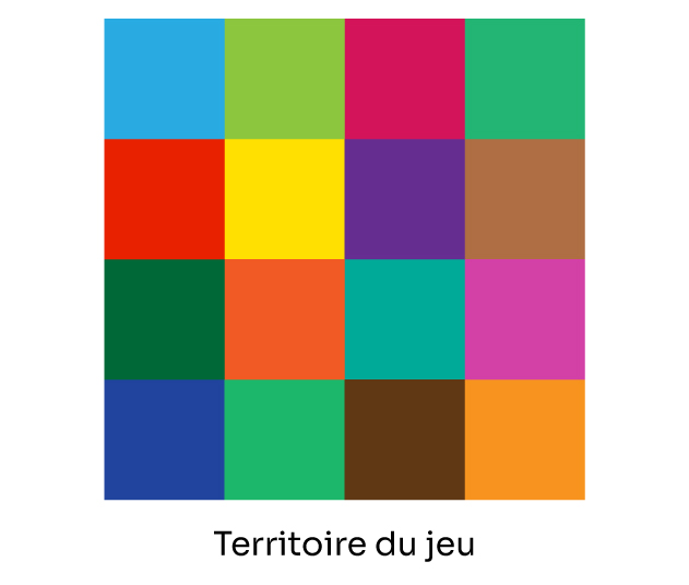 Les différents territoires du jeu